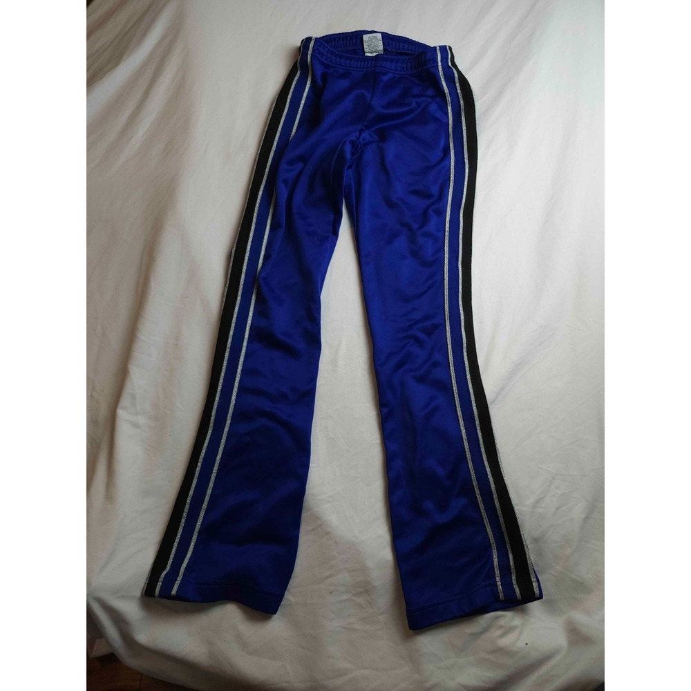 Varsity Track Pants Womens M 32 Blue Performance Athleisure Sporty Clean Girl